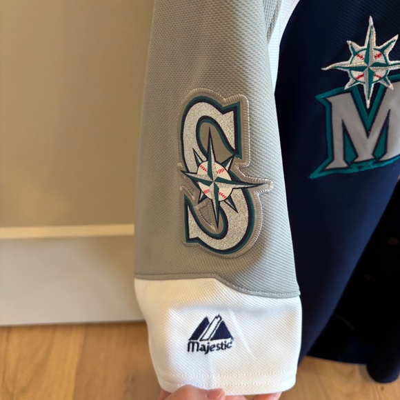 SEATTLE MARINERS BASEBALL SHIRT JERSEY MAJESTICS MEN'S SIZE XL SPORTS ATHLETIC - Picture 7 of 11